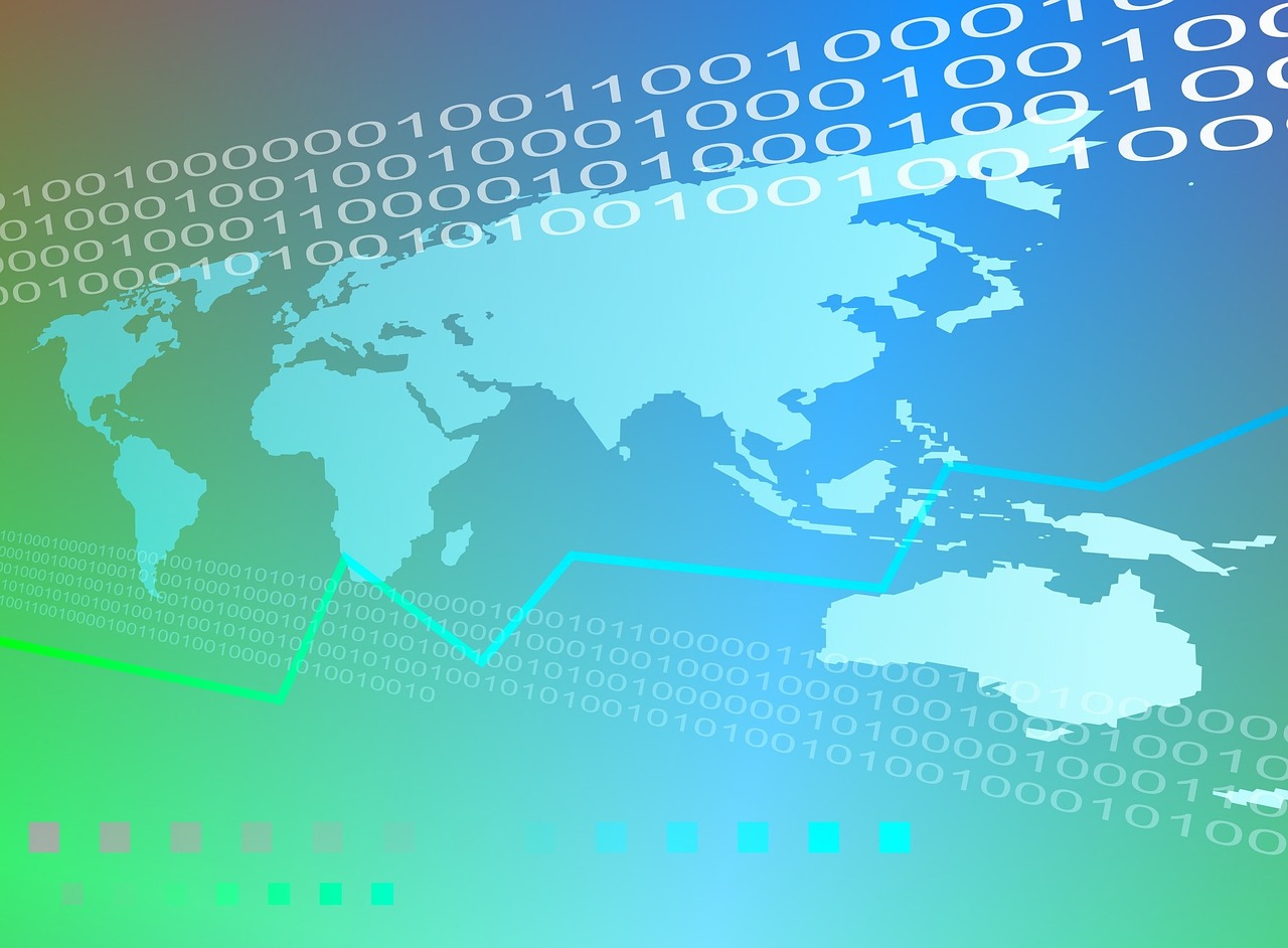 広大な風景とネットワークが融合したイメージ
